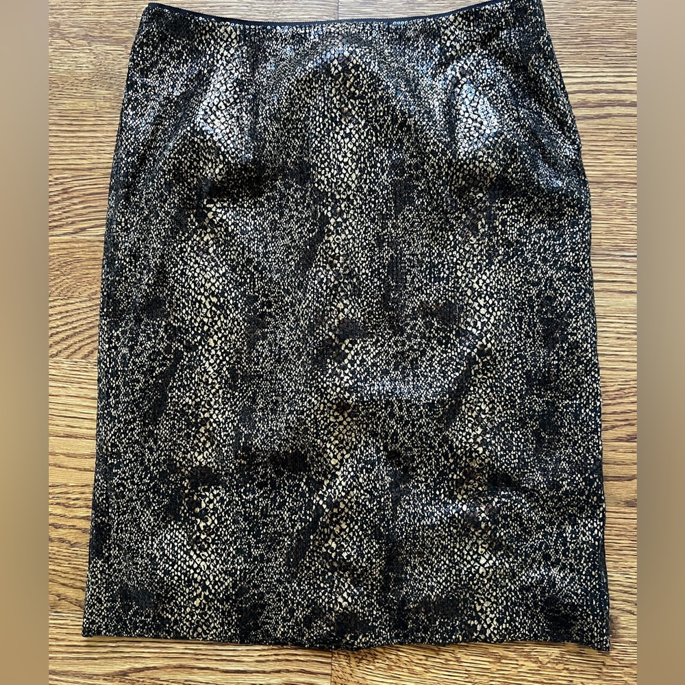 WORTH NEW YORK Faux Snake Skin Pencil Skirt Mob Wife Animal Print‎ Statement 4